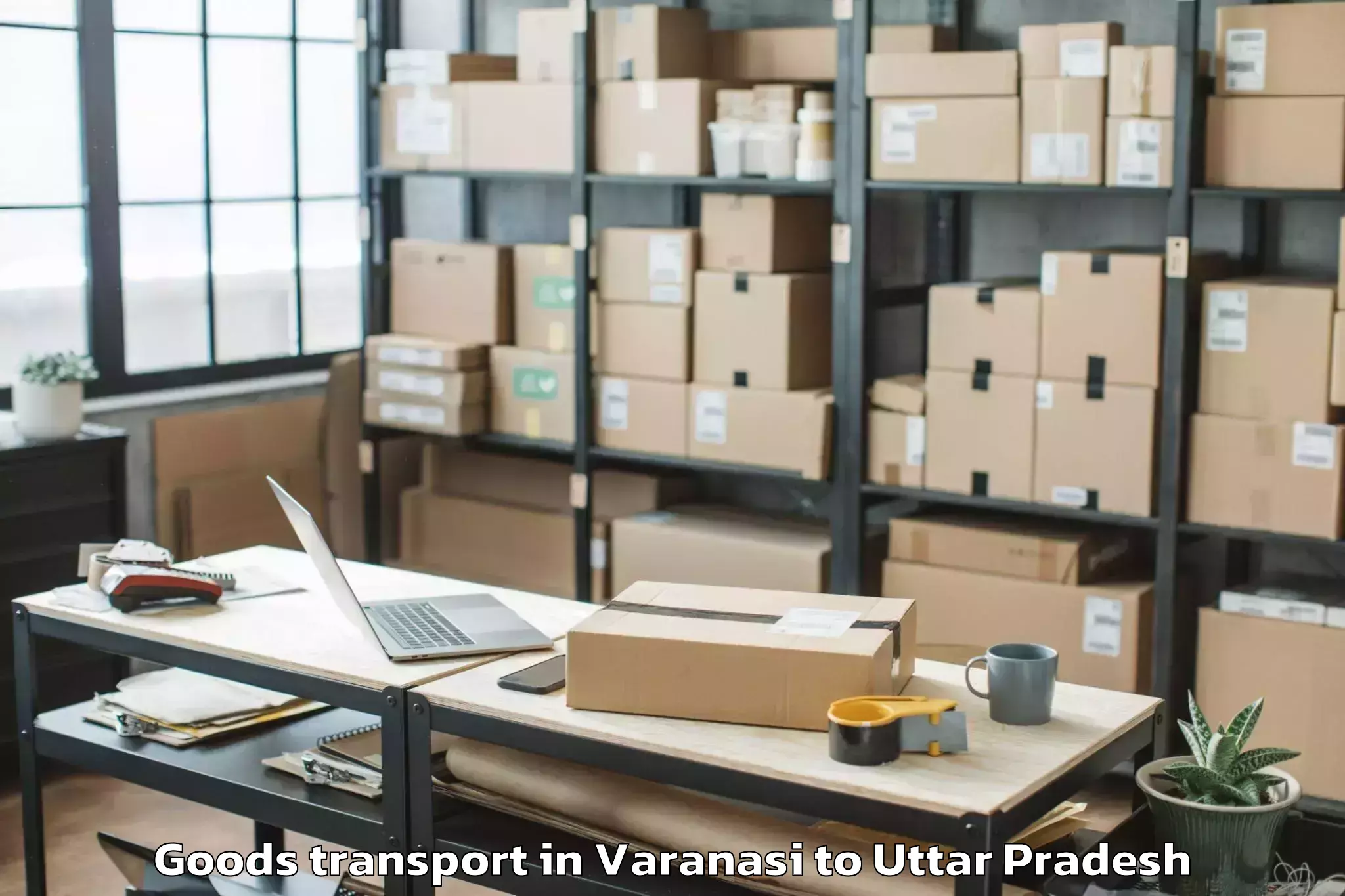 Reliable Varanasi to Meja Goods Transport